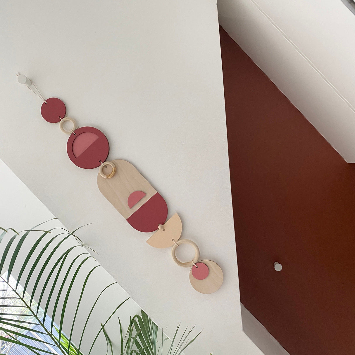 Pink Modern Wall Art - 68cm length 10cm wide