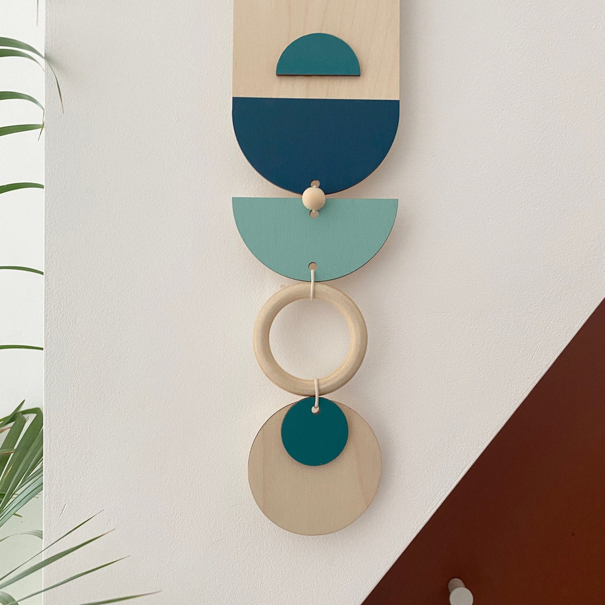 Blue Modern Geometric Wall Art | Minimal Contemporary Decor