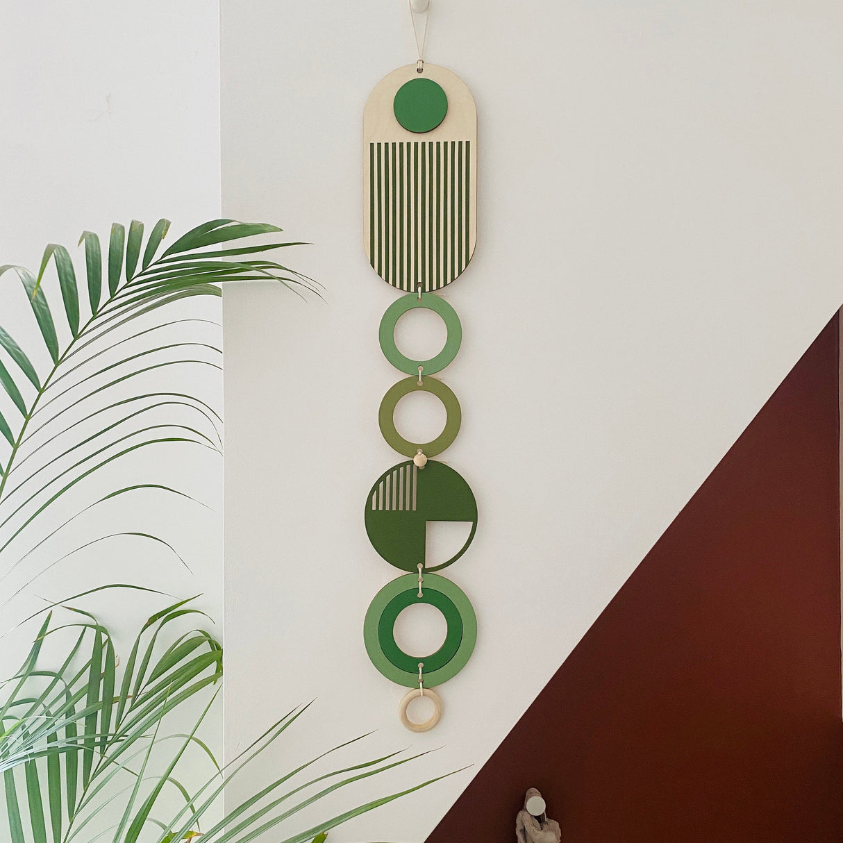 Medium Lines Modern Art Wood Wall Hanging