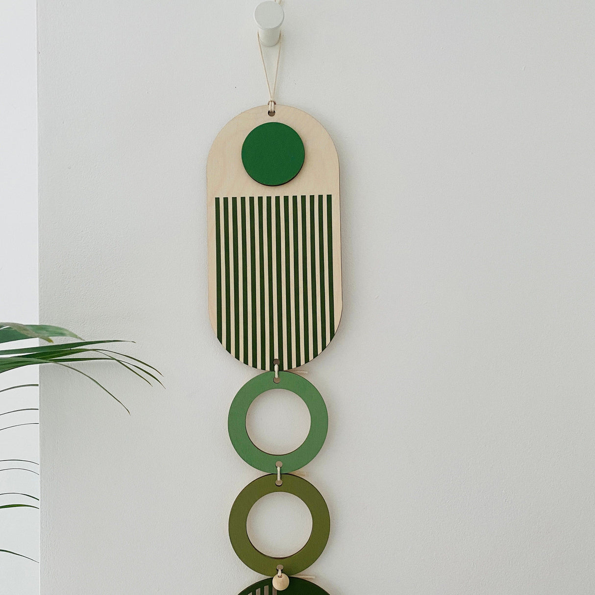 Green Modern Wall Art – Mid Century Wood Wall Hanging Decor