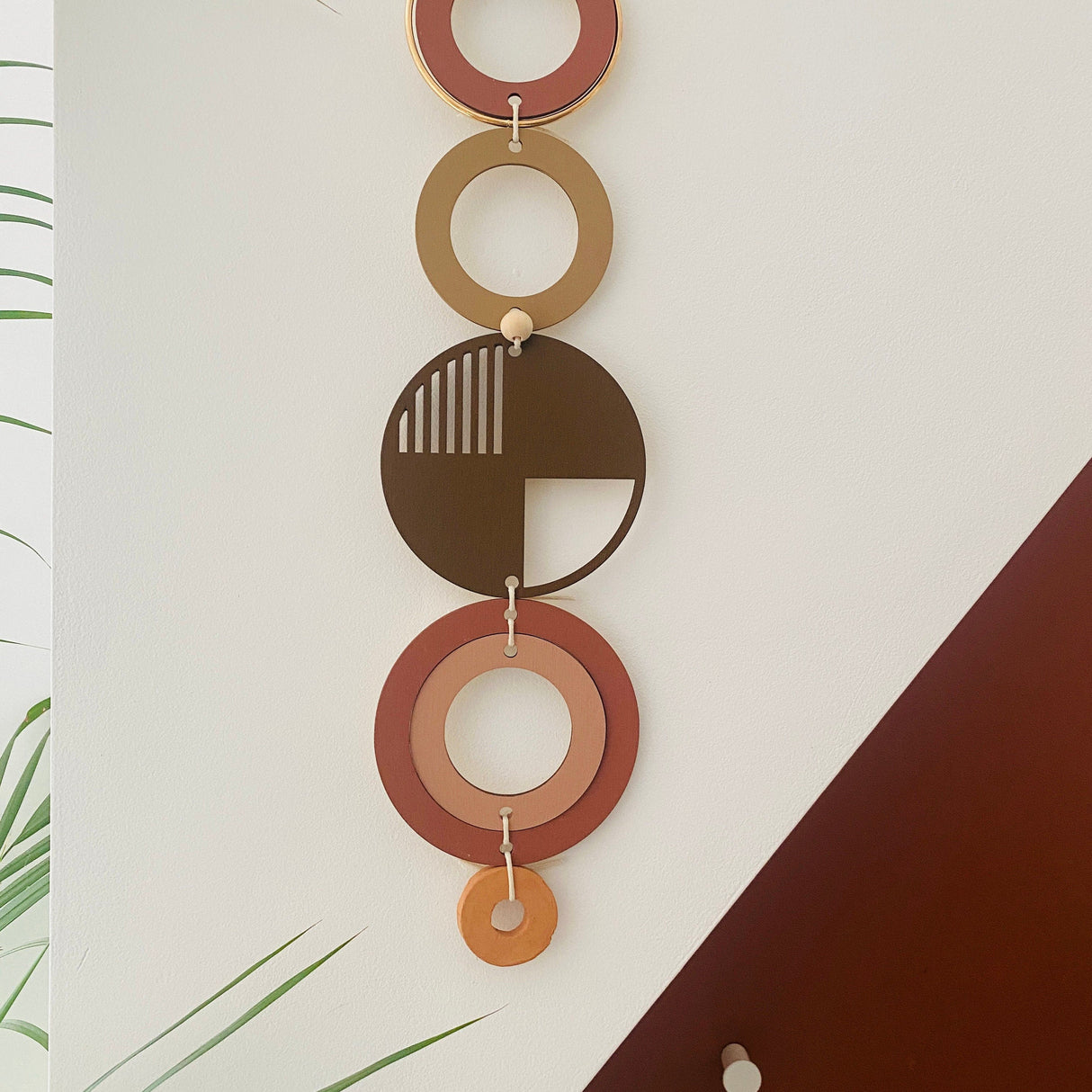 Brown Modern Wall Art - Geometric Earthy Tones Art