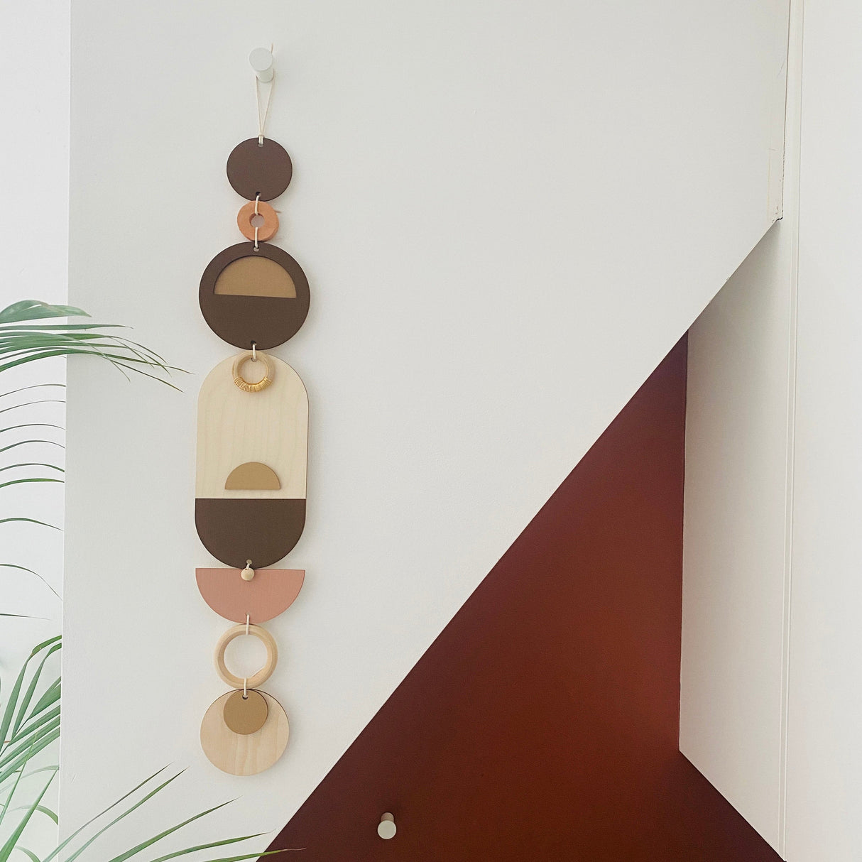 Brown Modern Wall Art - 68cm in length 10cm wide