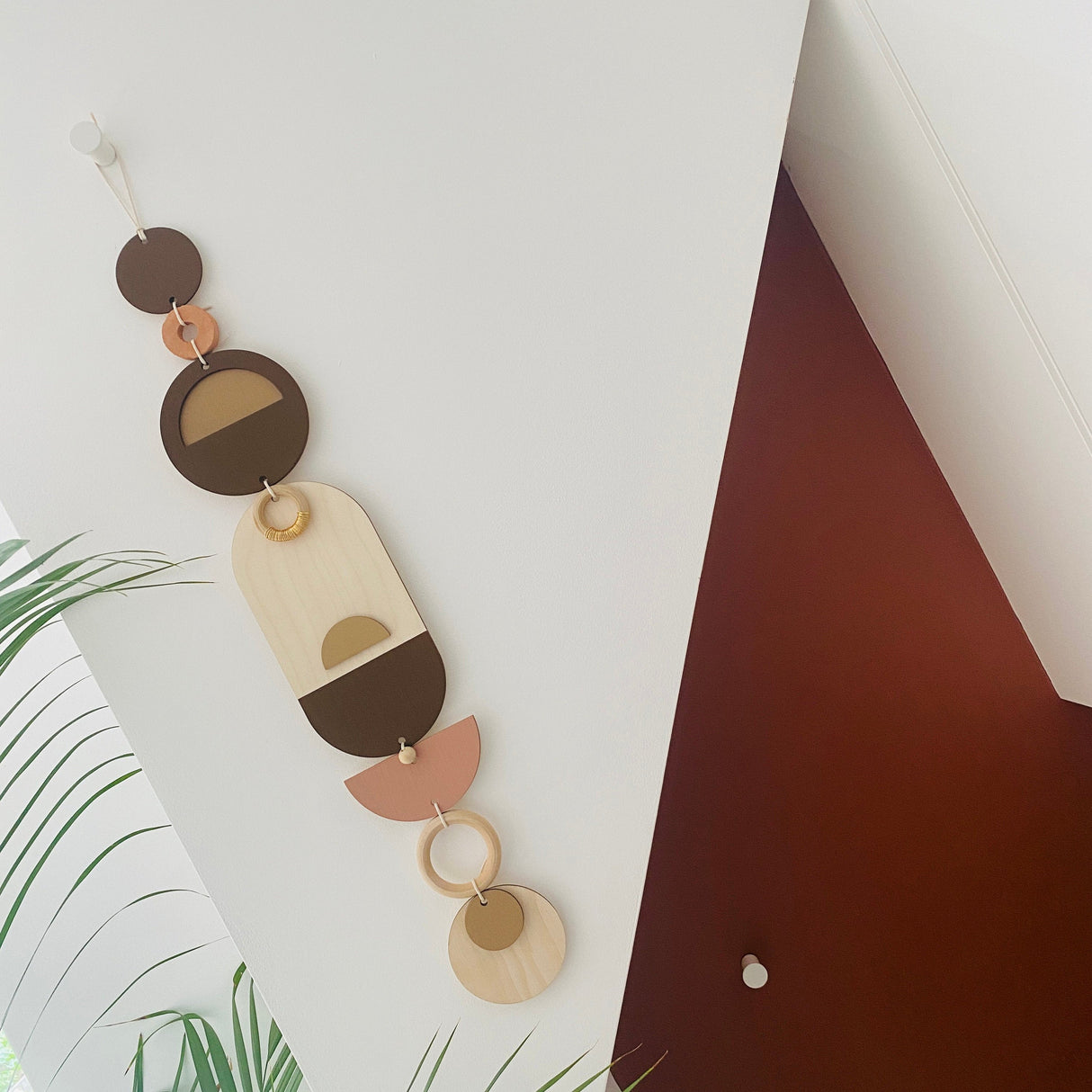 Brown Modern Wall Art - 68cm in length 10cm wide