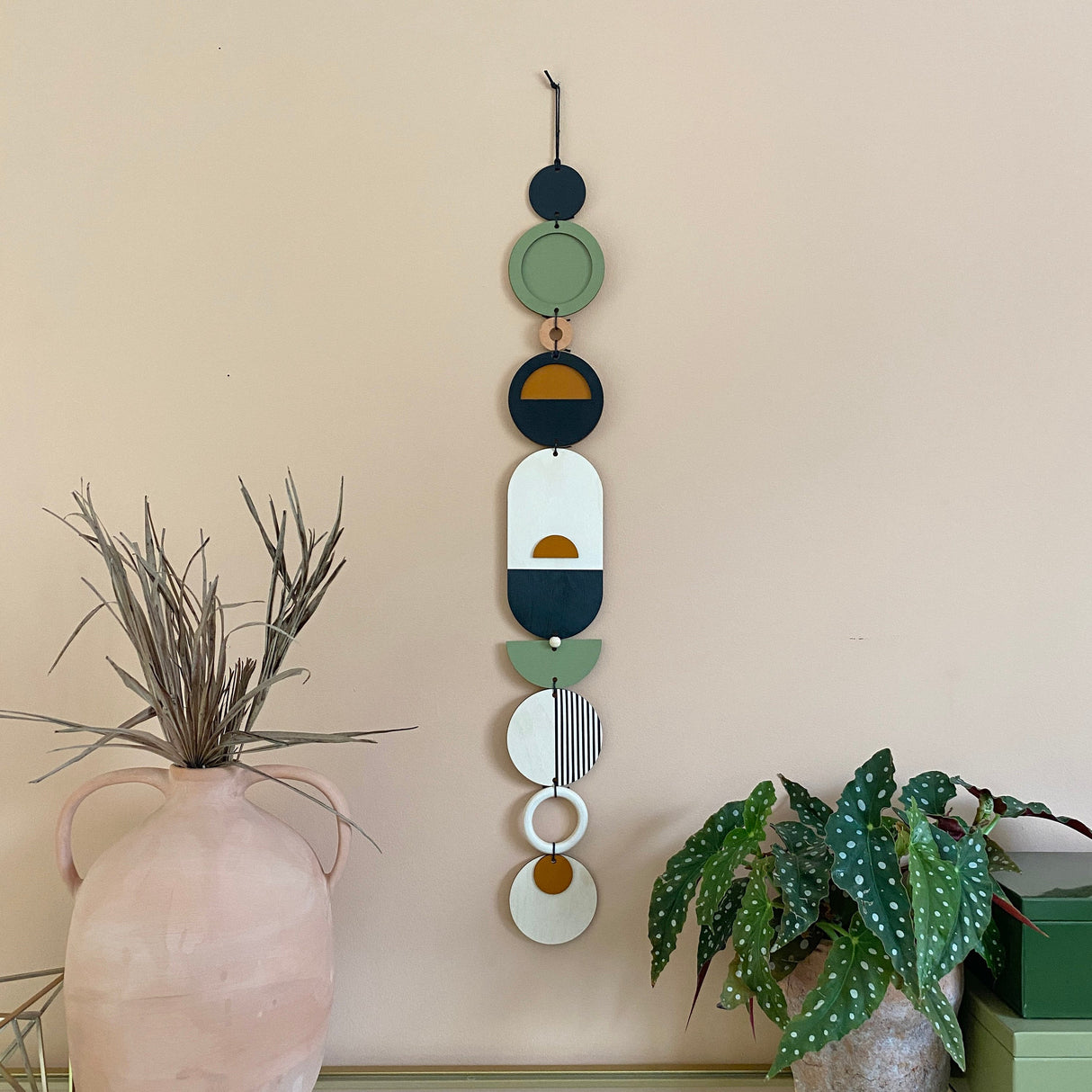 Slim Geometric Wood Wall Art | Modern Centre Piece Tapestry