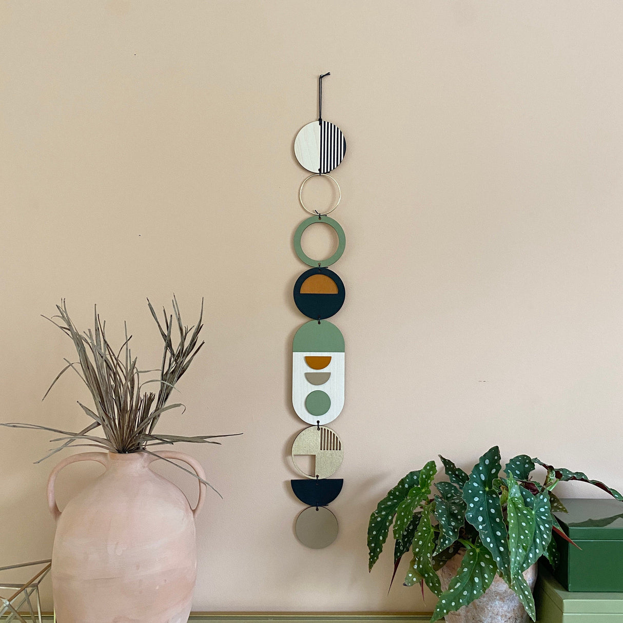 Slim Geometric Wood Wall Art | Modern Centre Piece Tapestry