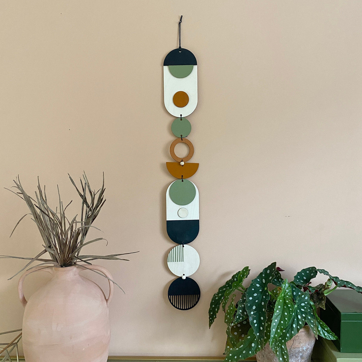Slim Geometric Wood Wall Art | Modern Centre Piece Tapestry