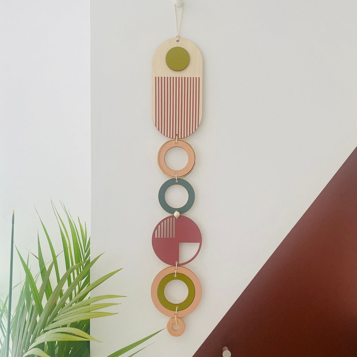 Medium Lines Modern Art Wood Wall Hanging