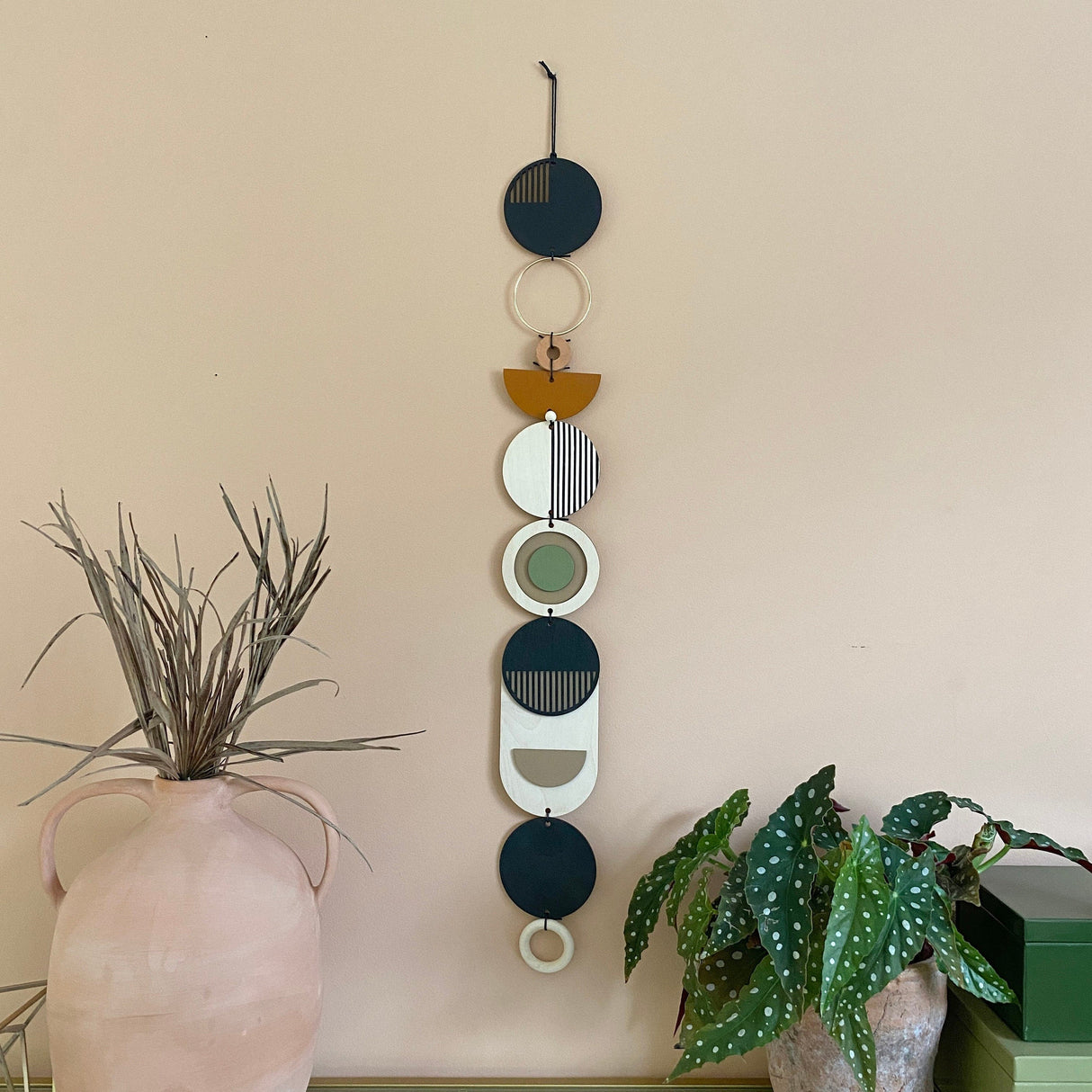 Slim Geometric Wood Wall Art | Modern Centre Piece Tapestry
