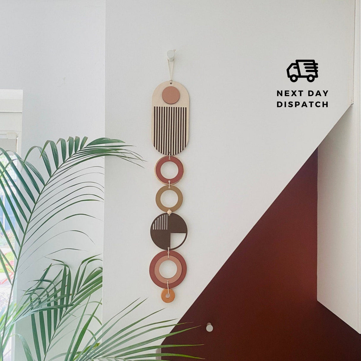 Brown Modern Wall Art - Geometric Earthy Tones Art