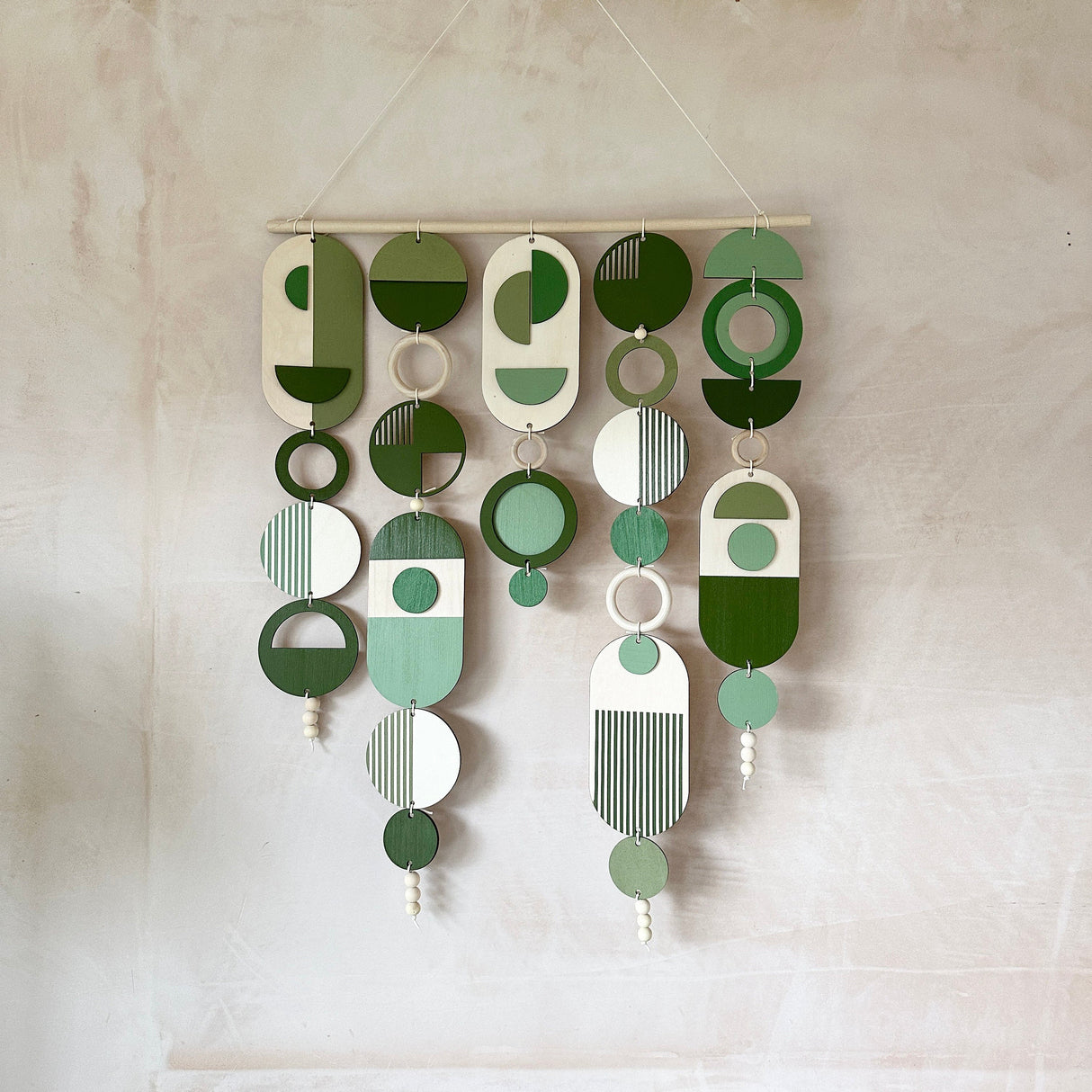 Green Geometric Wall Art | Boho Centrepiece Tapestry Decor