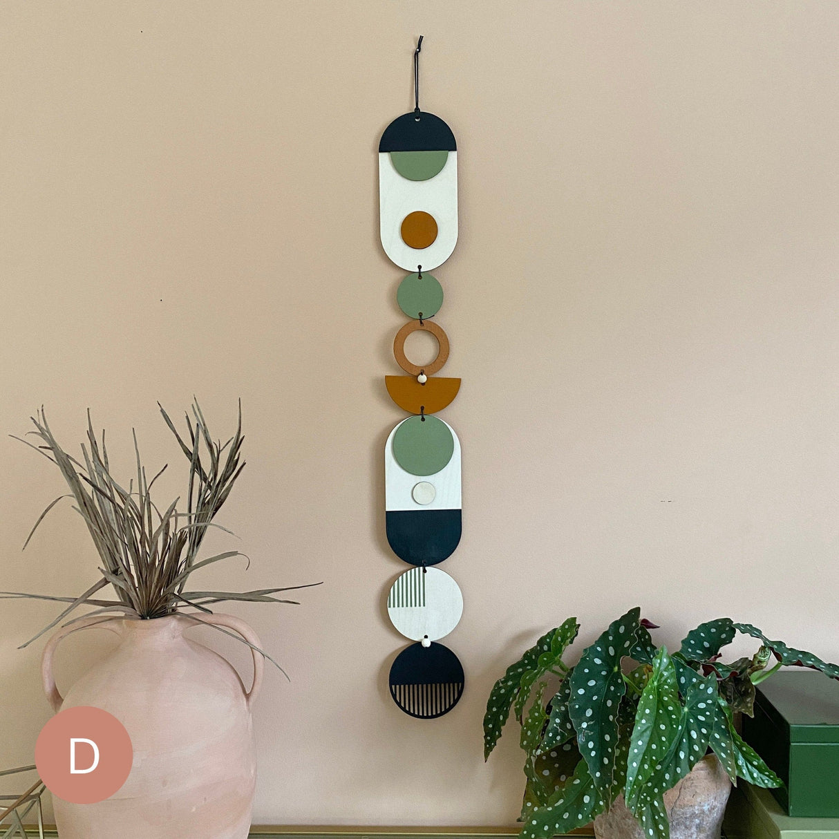 Slim Geometric Wood Wall Art | Modern Centre Piece Tapestry