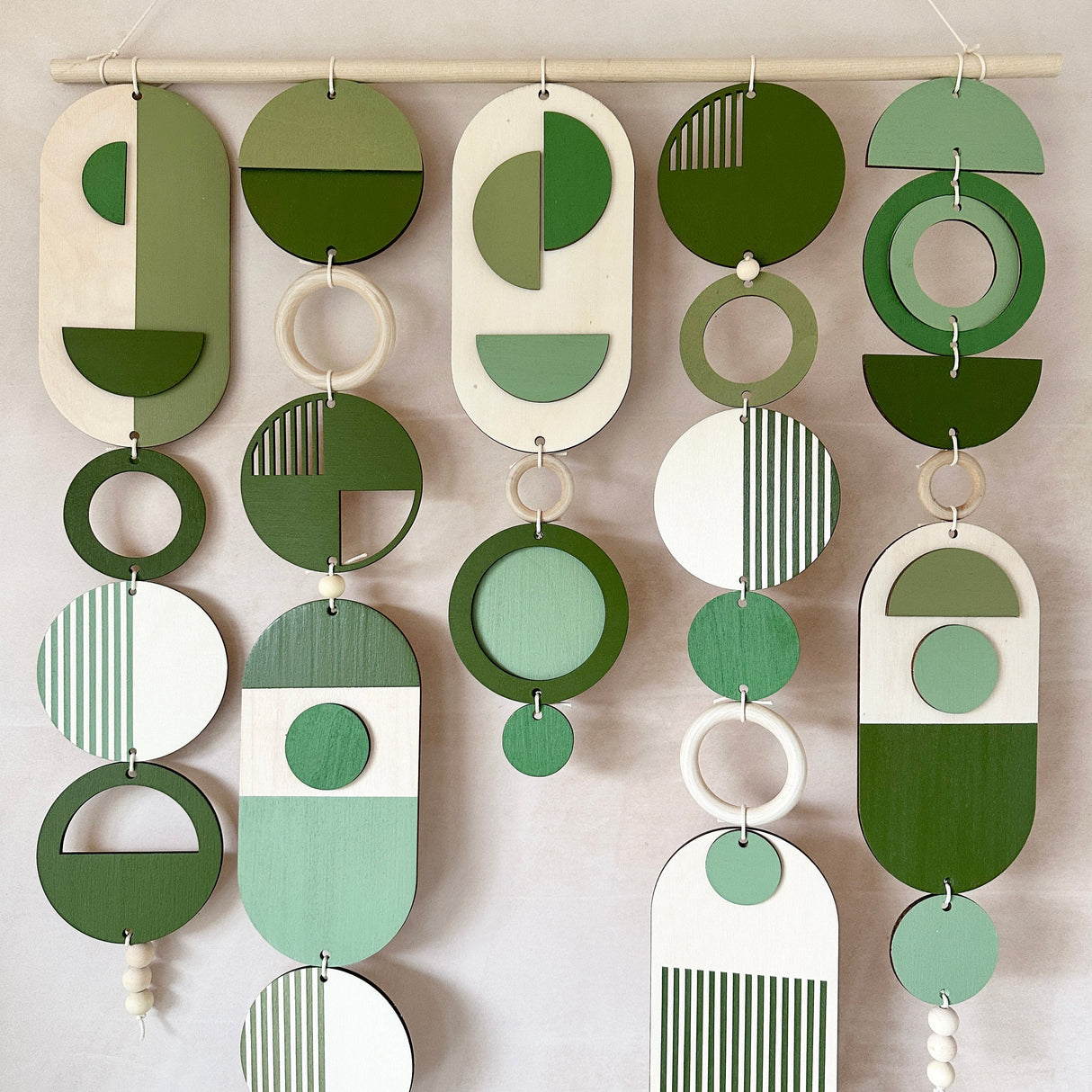 Green Geometric Wall Art | Boho Centrepiece Tapestry Decor
