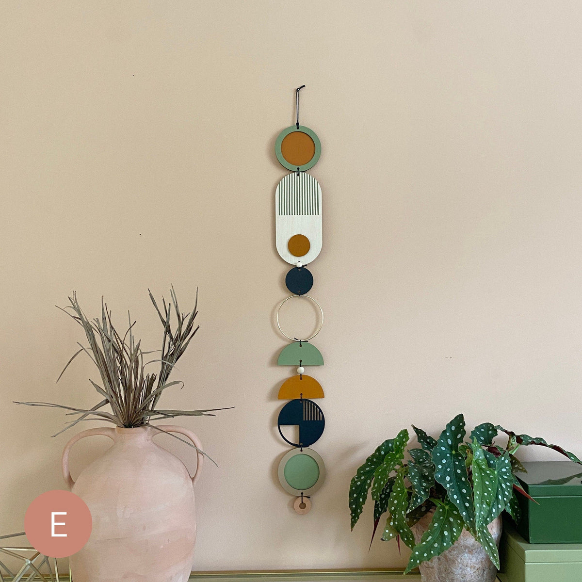 Slim Geometric Wood Wall Art | Modern Centre Piece Tapestry
