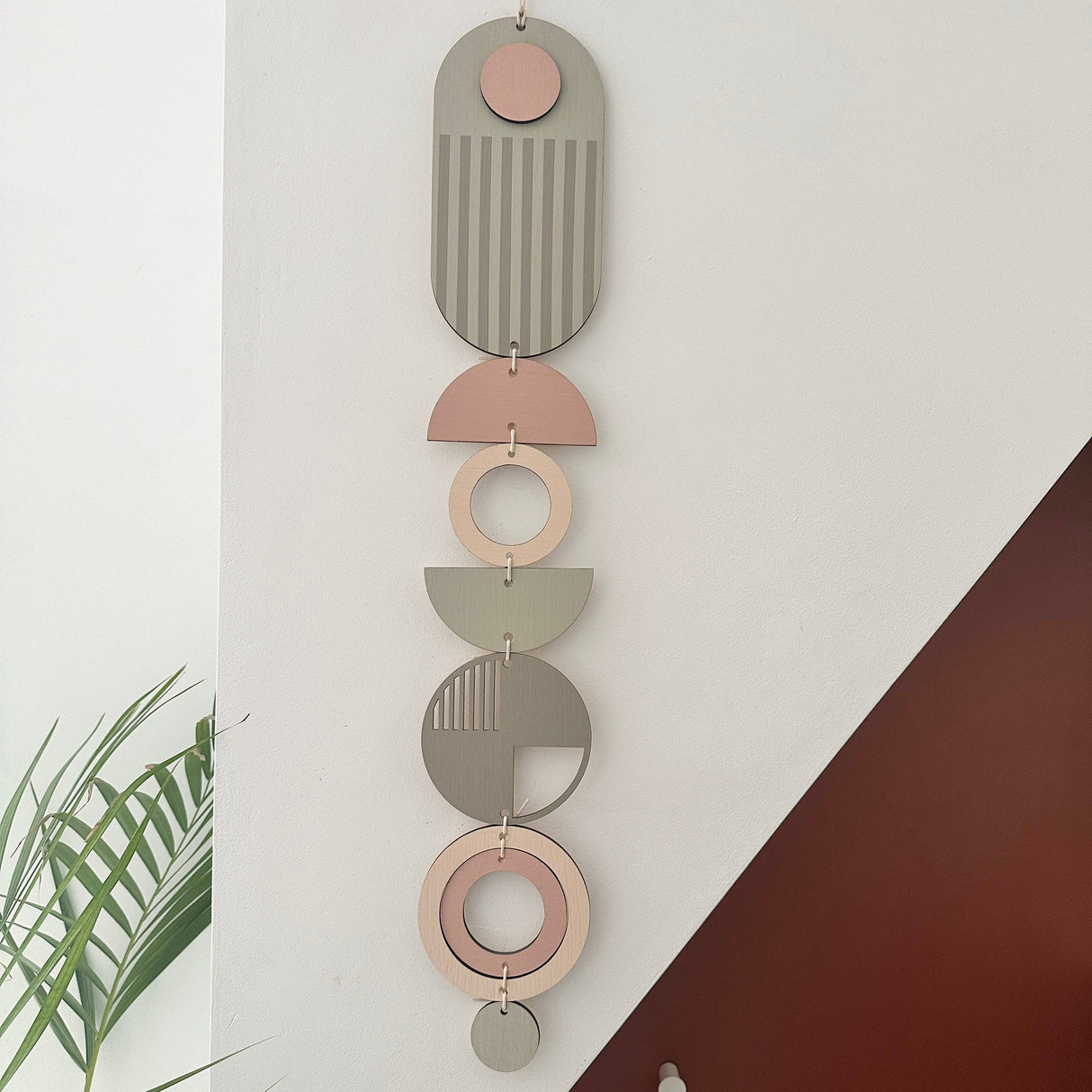 Pink & Grey Slim Wall Hanging