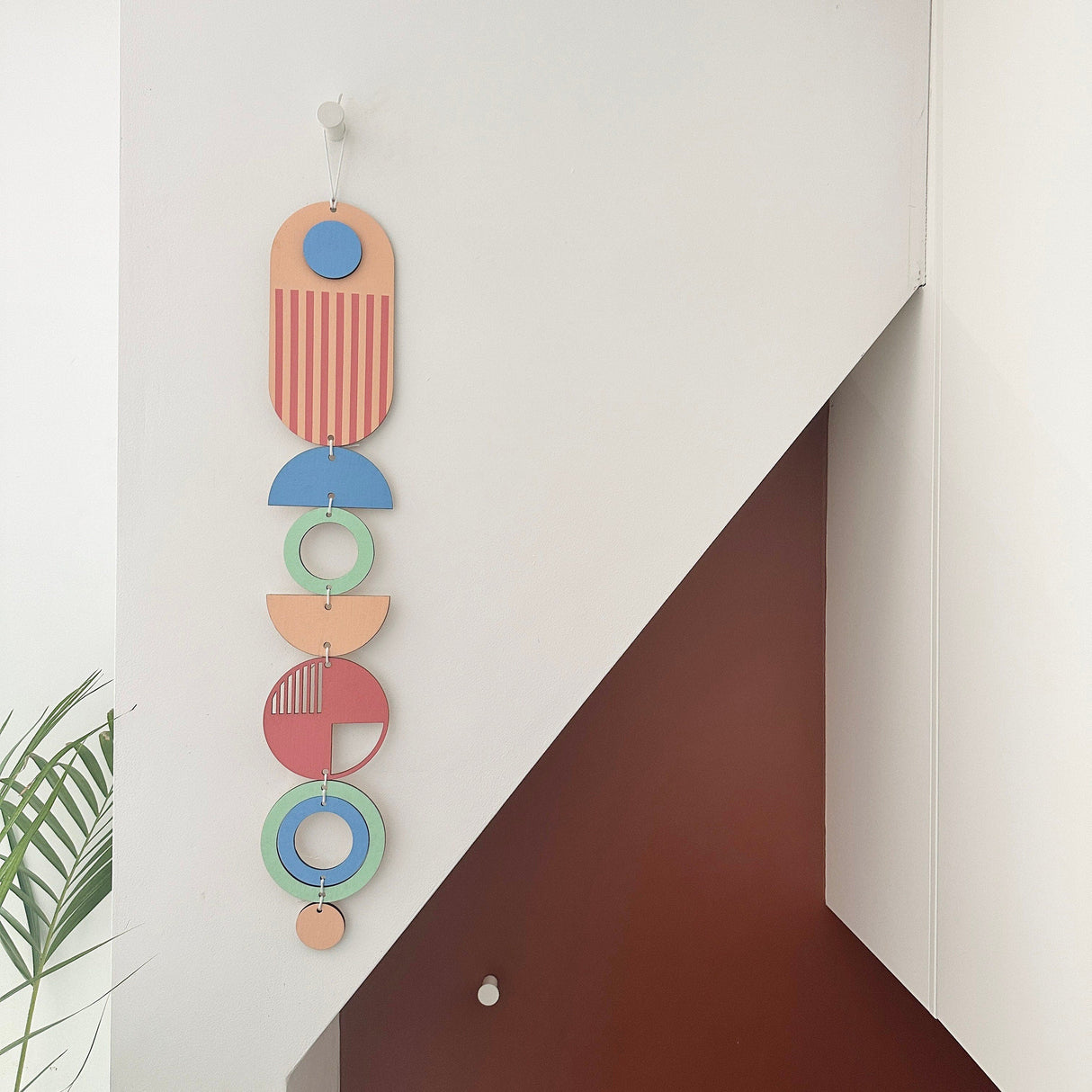 Modern Geometric Wall Art | Bright Pink Barbiecore Room Decor