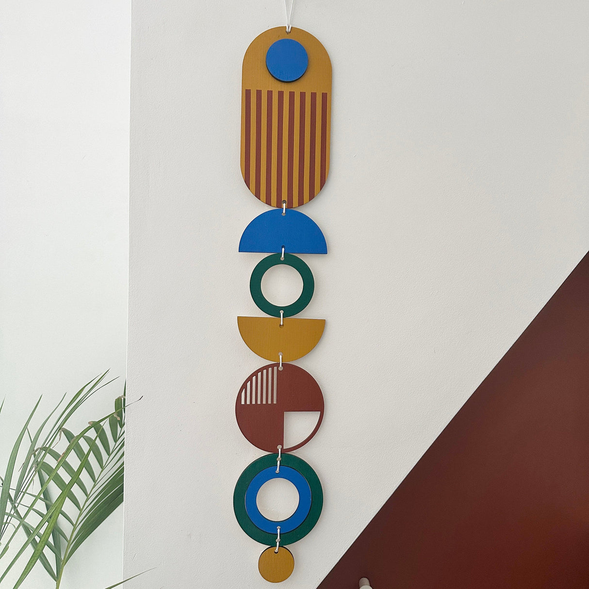 Painted African-Inspired Wall Hanging