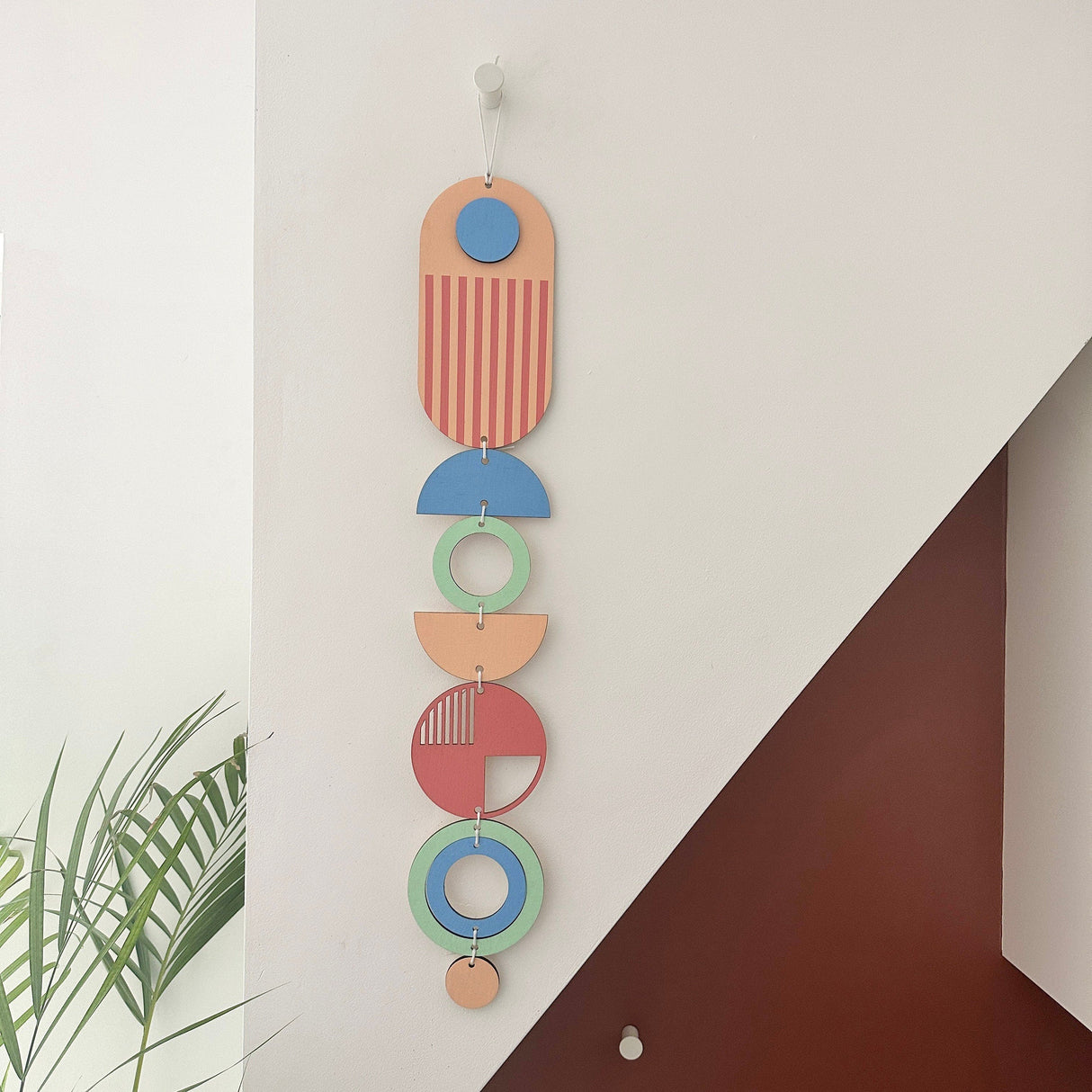 Modern Geometric Wall Art | Bright Pink Barbiecore Room Decor