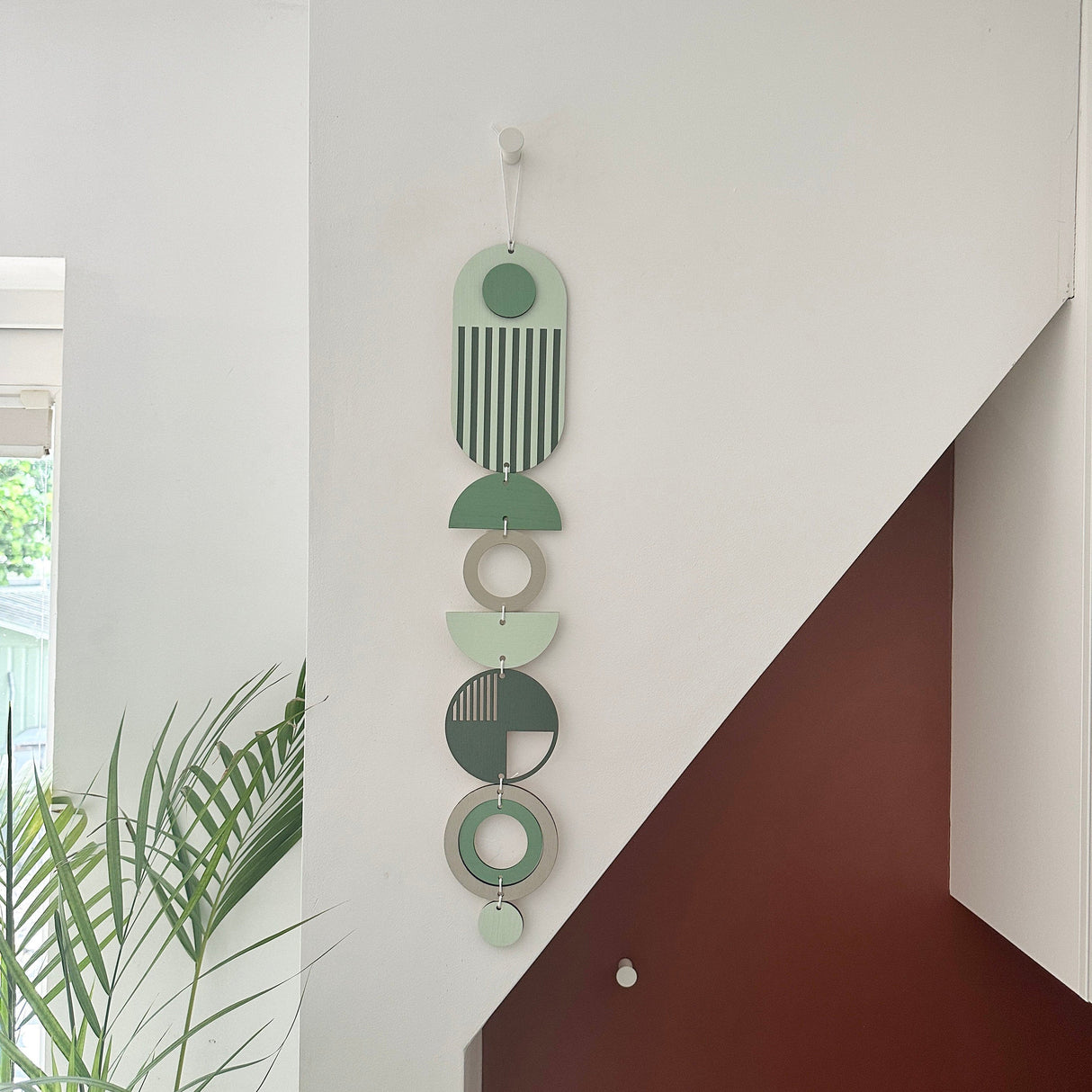 Green & Grey Geometric Wall Hanging