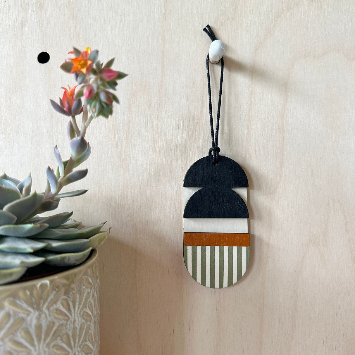 Mini Geometric Wall Hanging | Wooden Wall Art