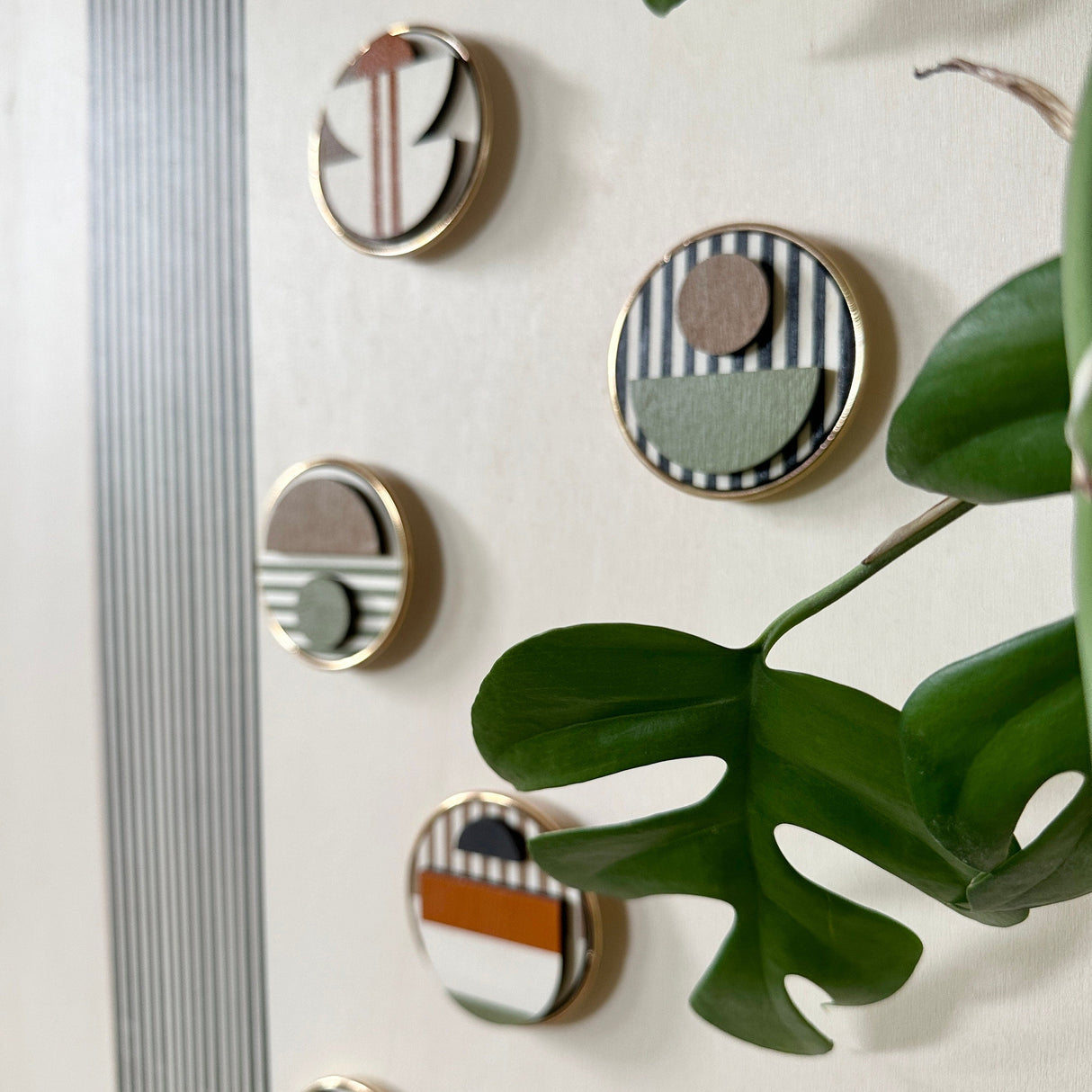 Modern Geometric Fridge Magnet - Set of 6