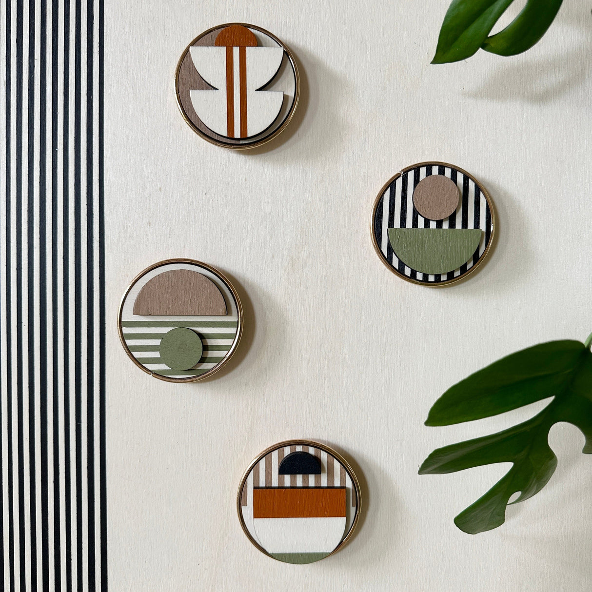 Modern Geometric Fridge Magnet - Set of 6
