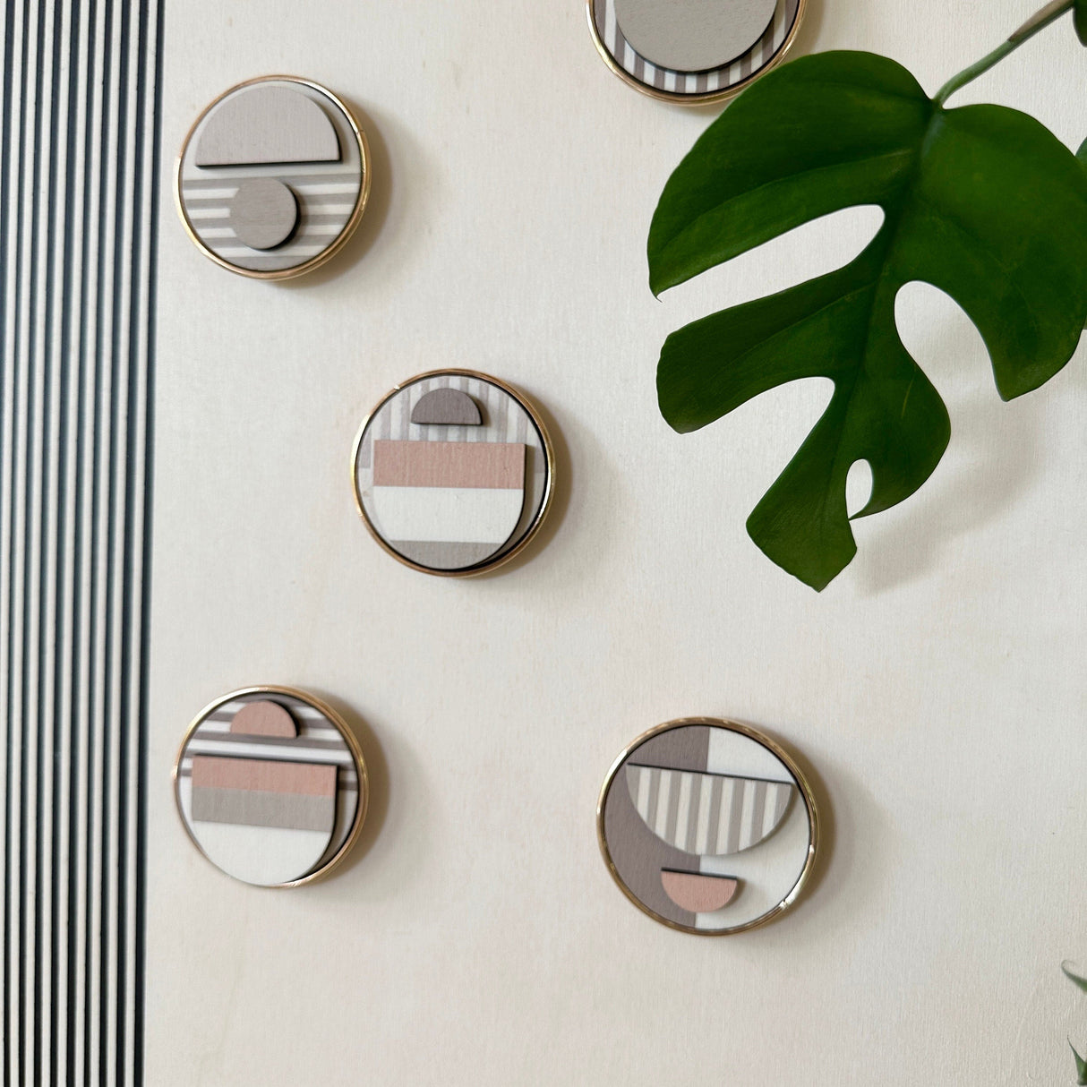Modern Geometric Fridge Magnet - Set of 6