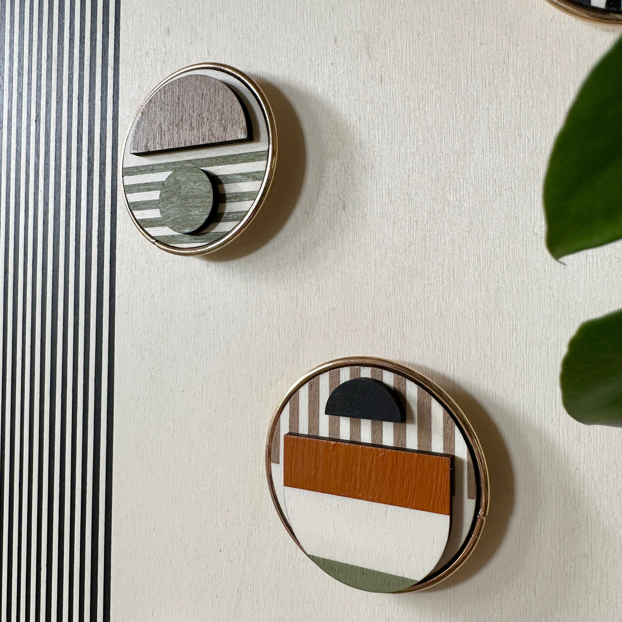 Modern Geometric Fridge Magnet - Set of 6