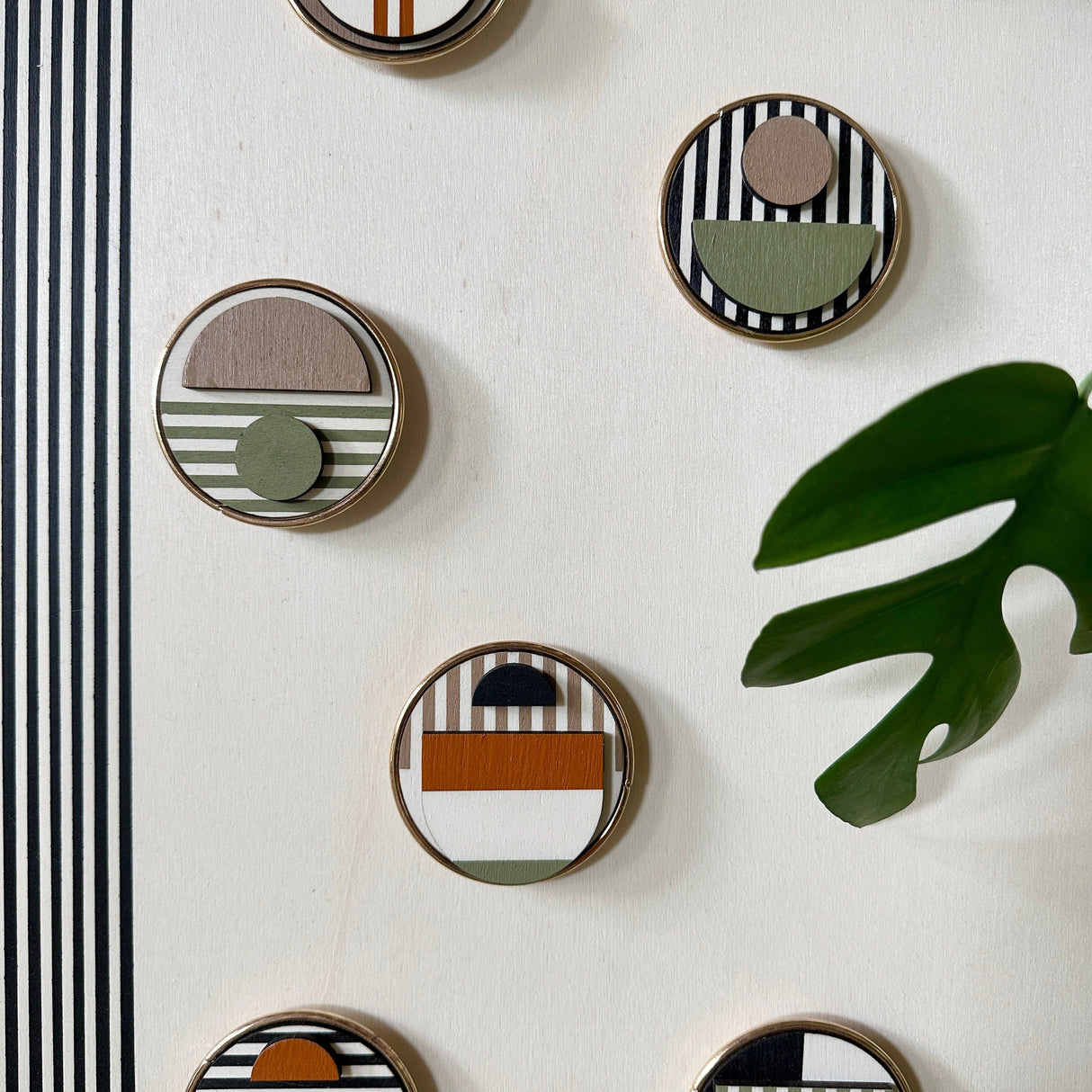 Modern Geometric Fridge Magnet - Set of 6