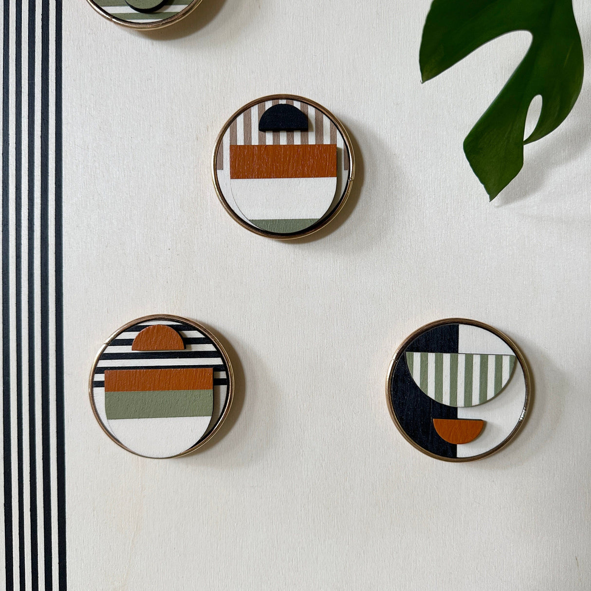 Modern Geometric Fridge Magnet - Set of 6