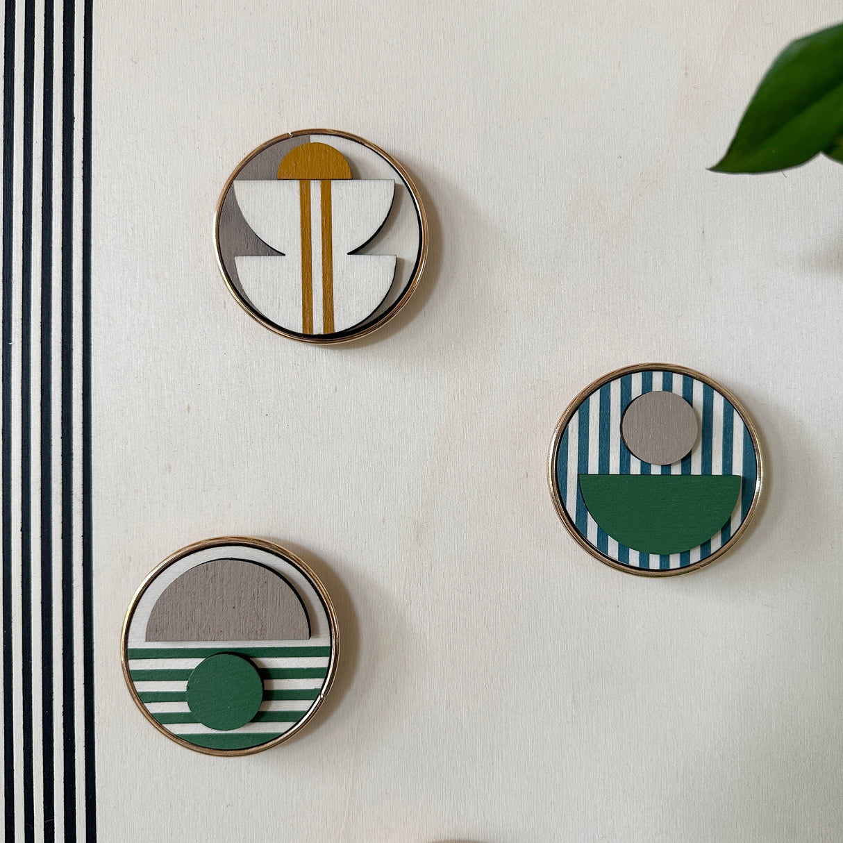 Modern Geometric Fridge Magnet - Set of 6