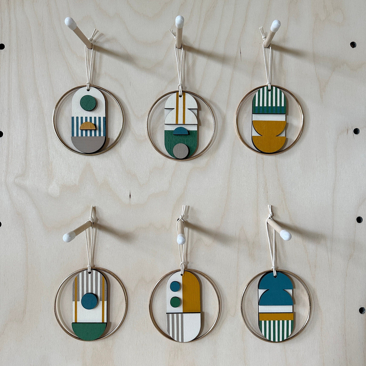 Small Geometric Wall Hanging | Mini Wooden Decoration