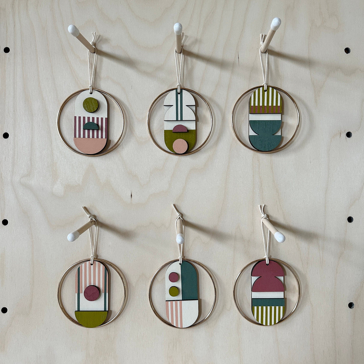 Eclectic Mini Mid‑Century Wall Art | Wooden Wall Decoration