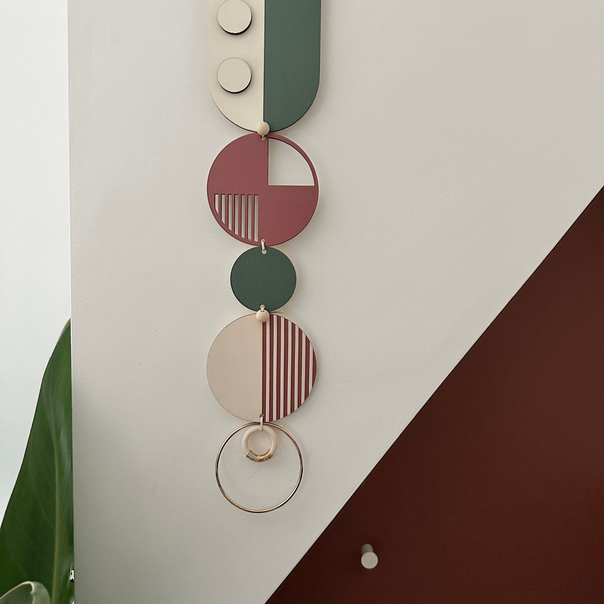 Modern Retro Geometric Wall Art | Wood Centrepiece Decor