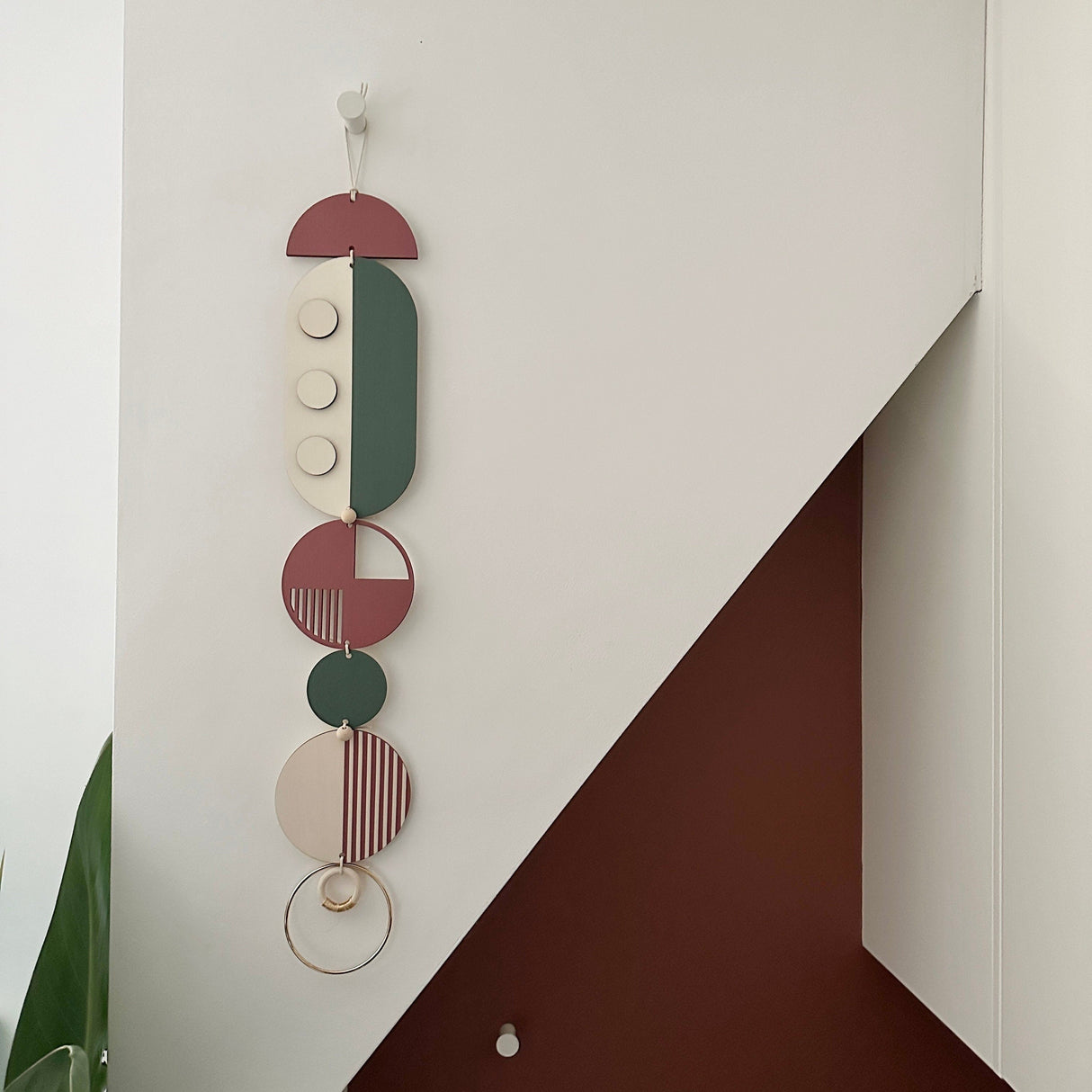 Modern Retro Geometric Wall Art | Wood Centrepiece Decor