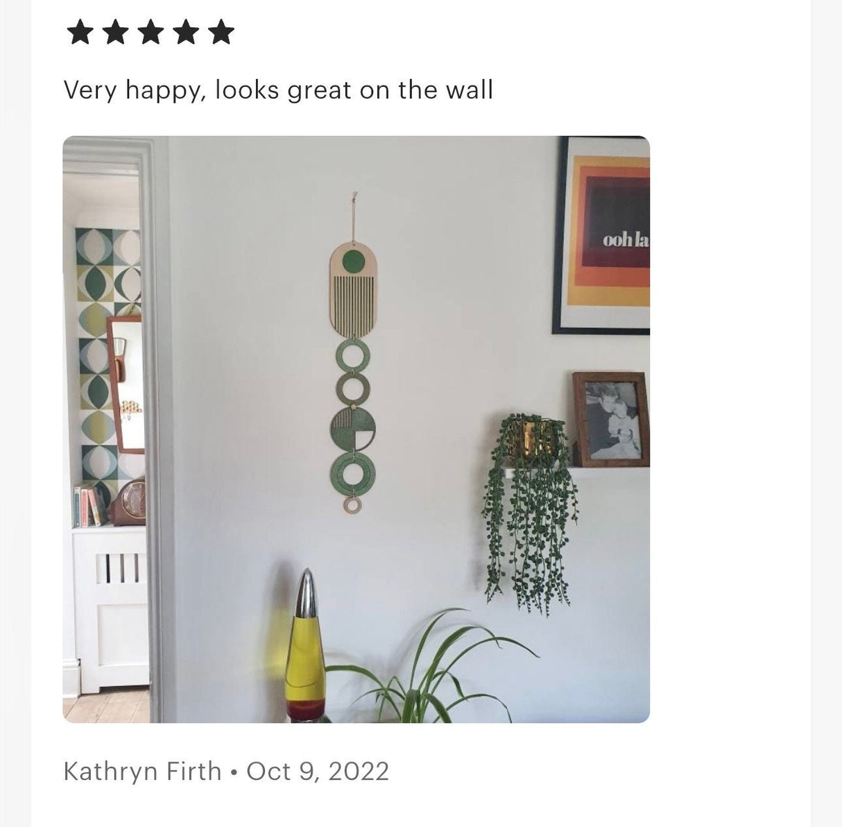 Green Modern Wall Art – Mid Century Wood Wall Hanging Decor