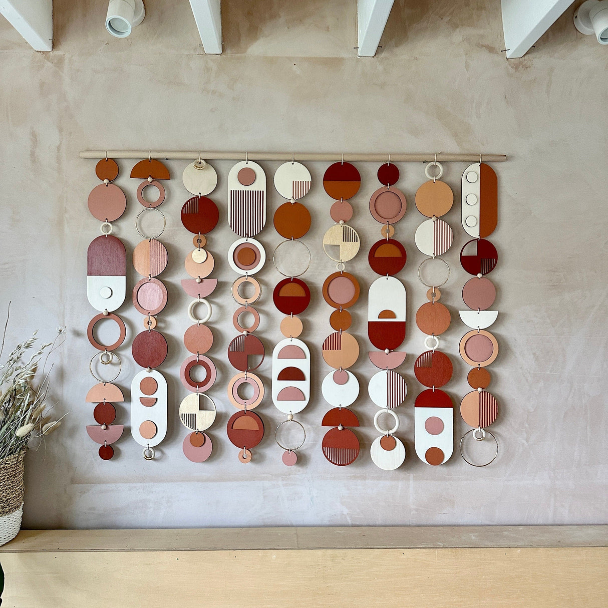 Rich Modern Wood Wall Art | Large Centrepiece Wall Hanging Decor