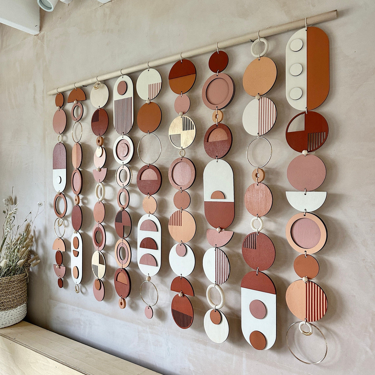 Rich Modern Wood Wall Art | Large Centrepiece Wall Hanging Decor