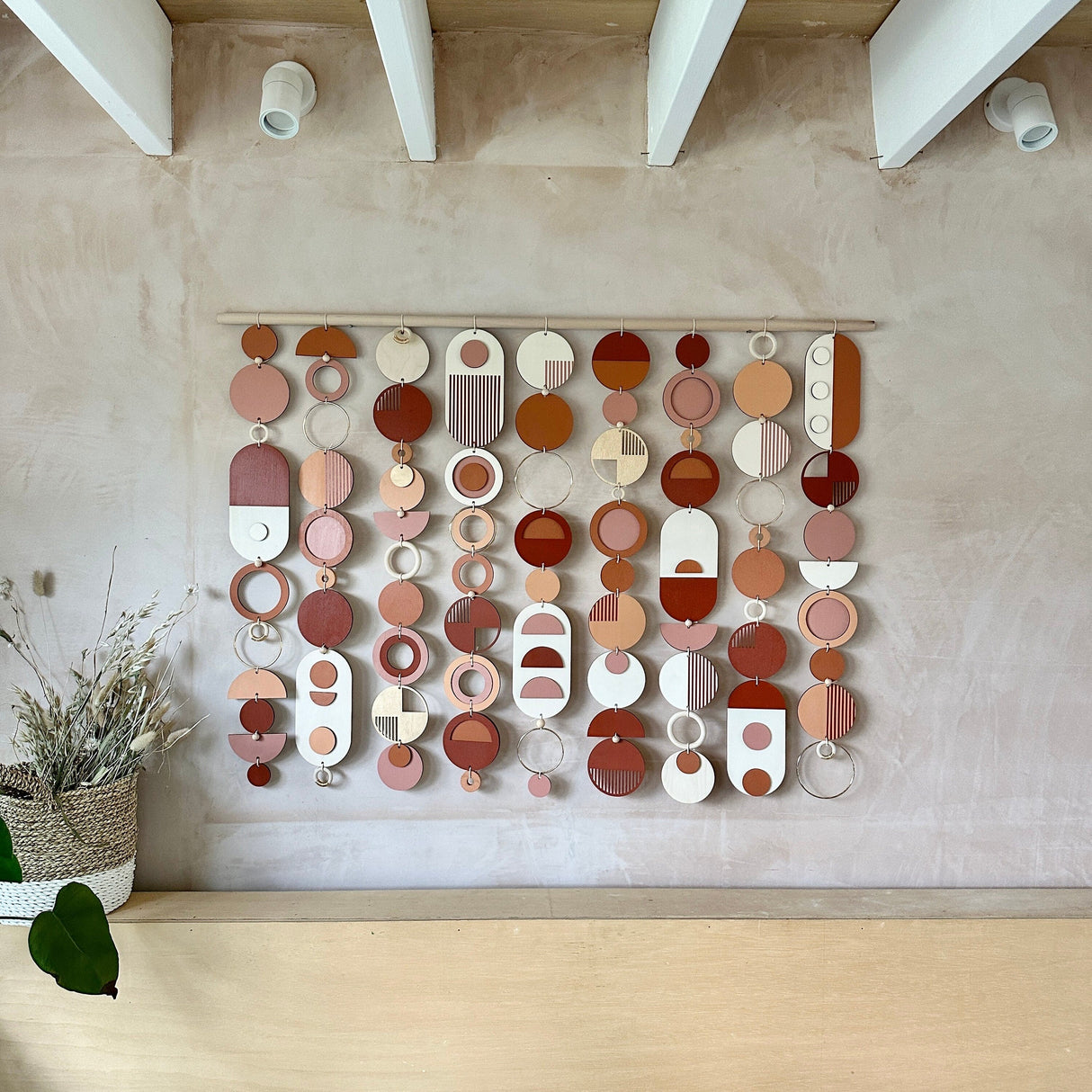 Rich Modern Wood Wall Art | Large Centrepiece Wall Hanging Decor