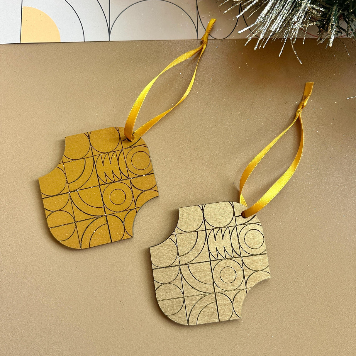Gold Christmas Ornament Set - Tree Decorations & Festive Décor