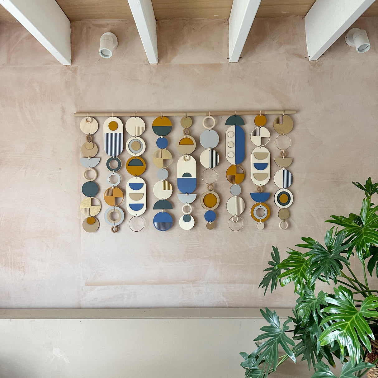 Large Abstract Wood Wall Art – Wooden Hanging Décor