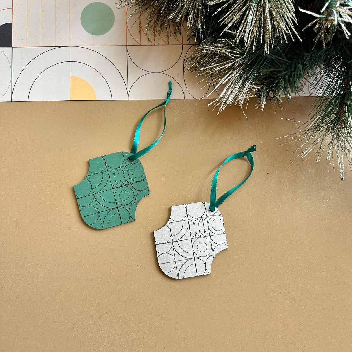 Silver Christmas Ornament Set - Tree Decorations & Festive Decor