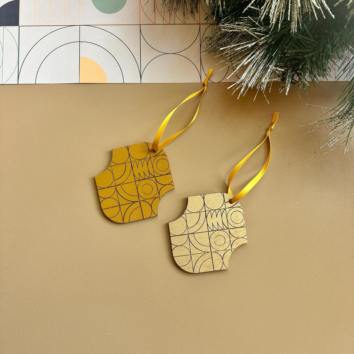 Gold Christmas Ornament Set - Tree Decorations & Festive Décor