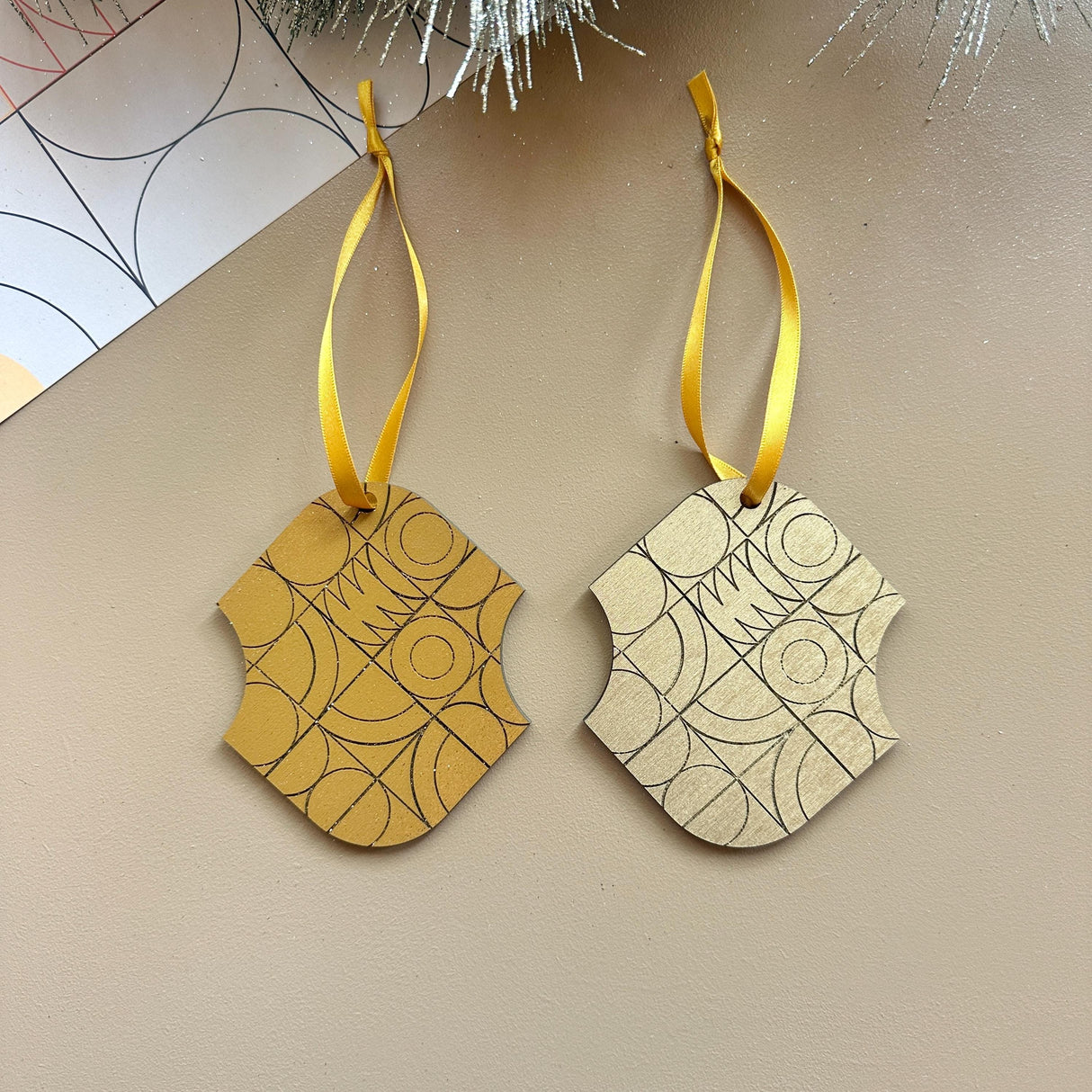 Gold Christmas Ornament Set - Tree Decorations & Festive Décor