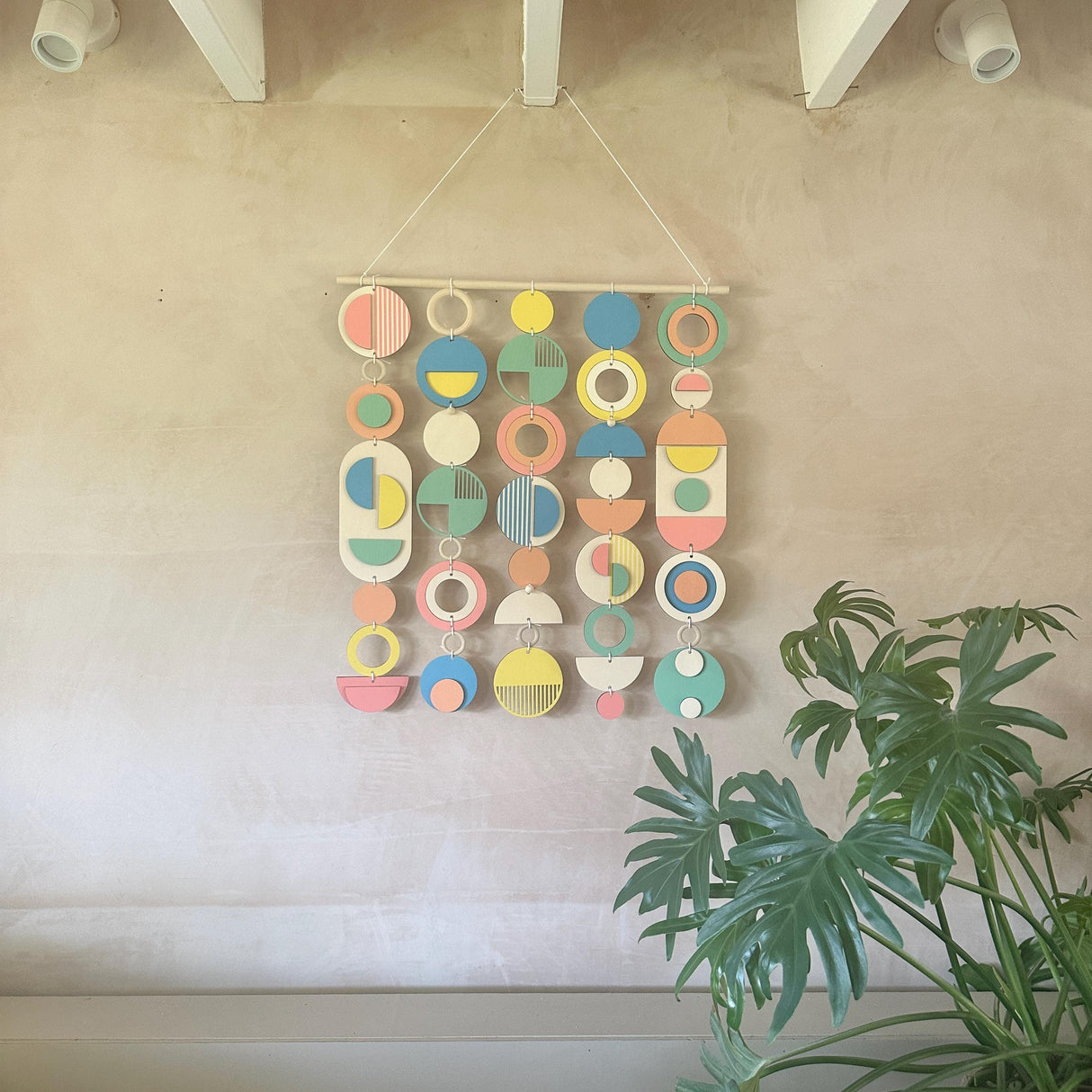 Living Room Wall Decor/Sculpture - Colourful Geometric Decor