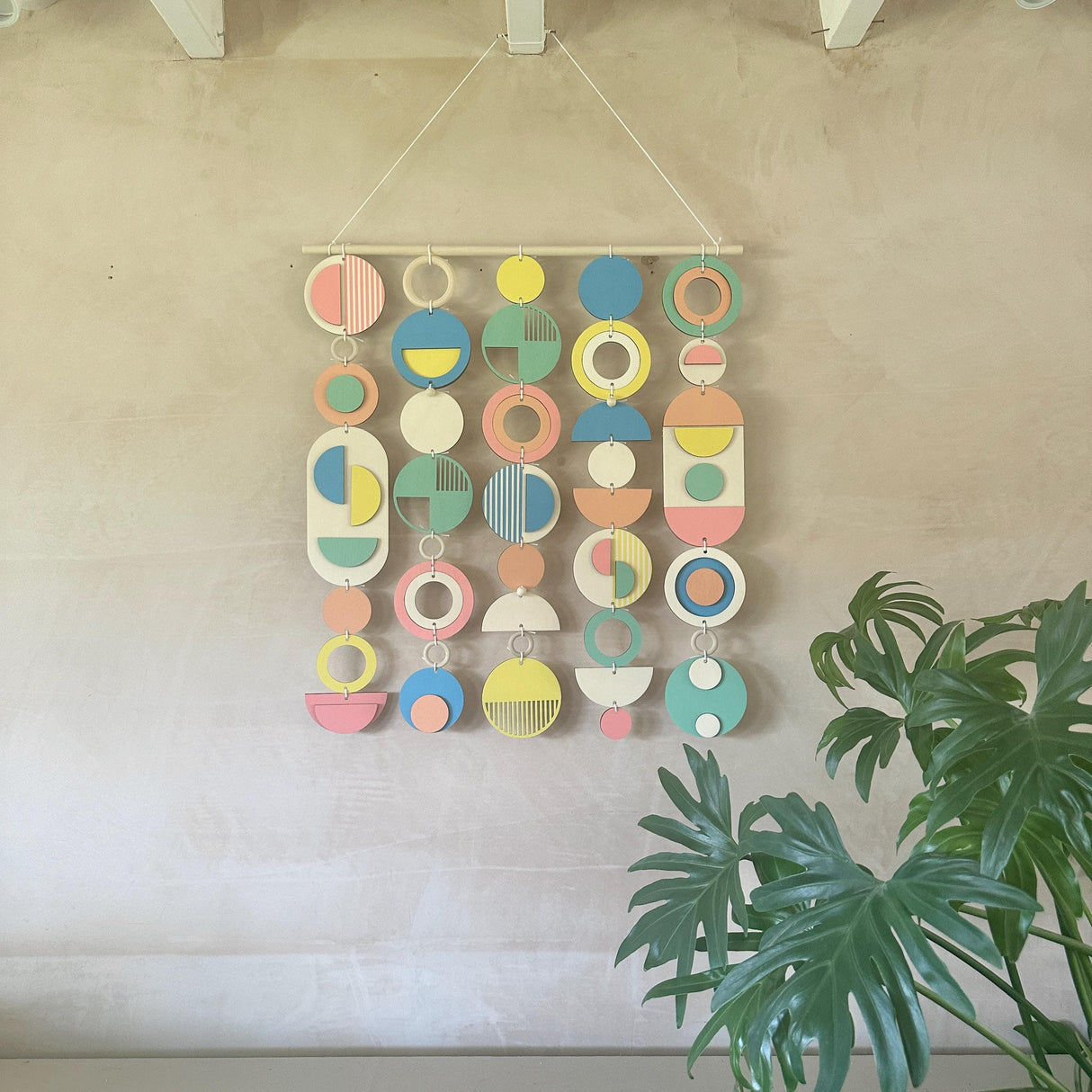Living Room Wall Decor/Sculpture - Colourful Geometric Decor