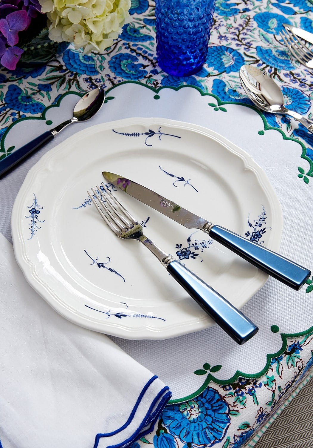 Casa by Josephine Jenno Blue White Napkins - Set of 4