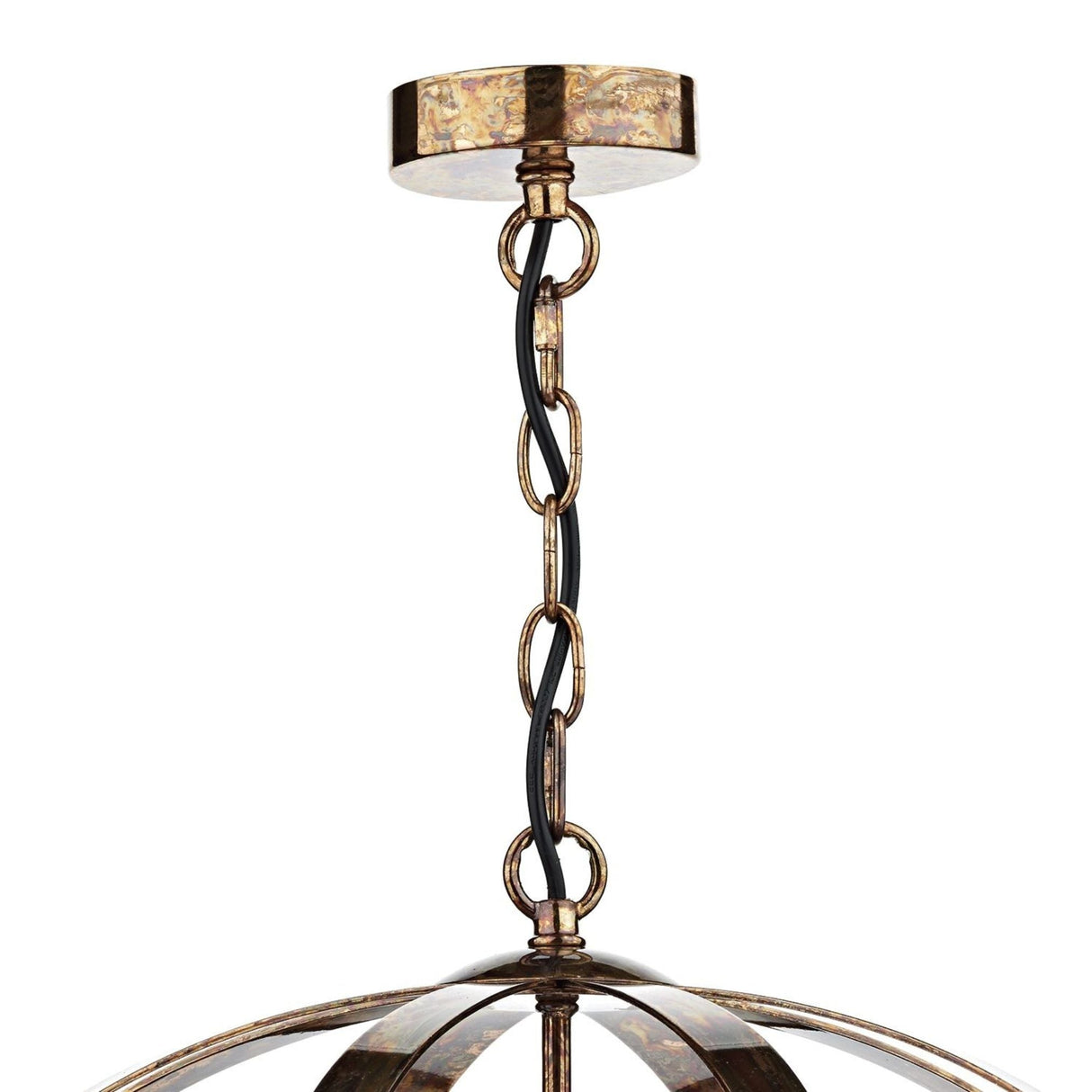 Pagazzi Inga 3 Light Petrol Copper Pendant Ceiling Light