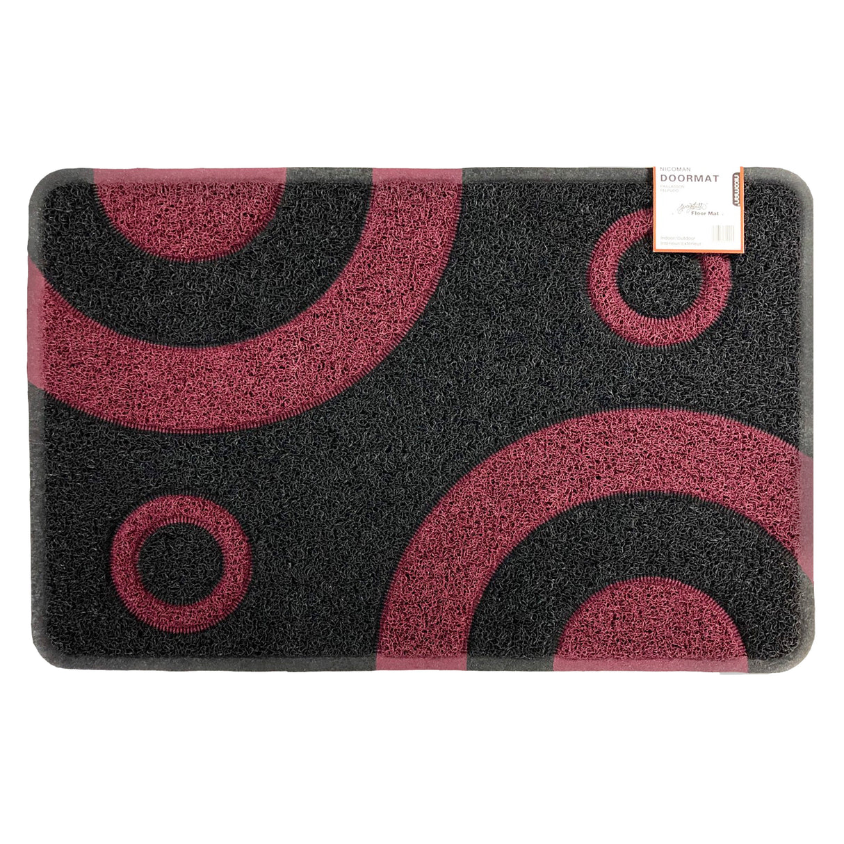 Nicoman Geo Circle Spaghetti Doormat - 90x60cm
