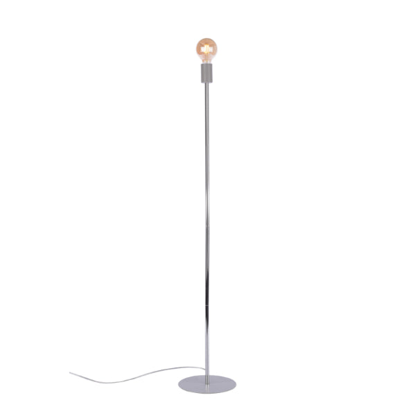 Pagazzi Innes Polished Chrome Grey Floor Lamp