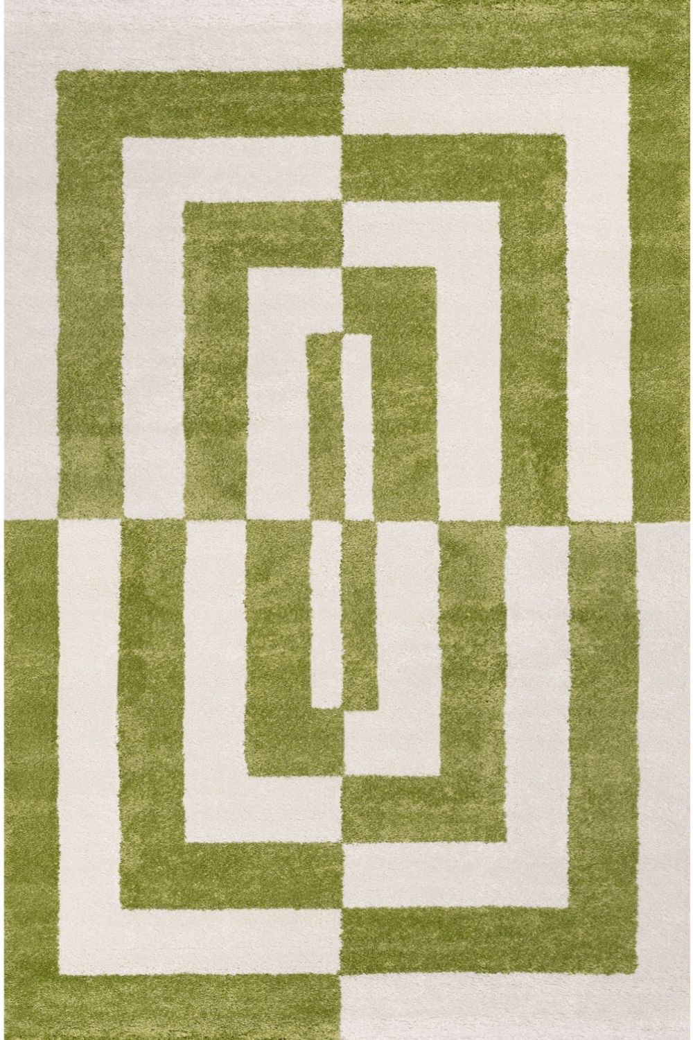 The Rugs Joli Geometric Green & White Rug